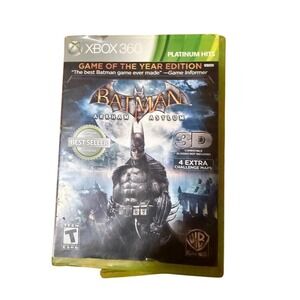 Batman:‎ Arkham Asylum Game of the Year Edition Platinum Hits Xbox 360